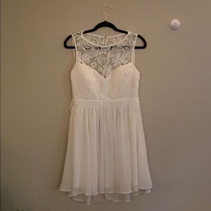 Lulus white sweetheart dress
